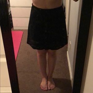 J Crew Black Denim A-line Skirt